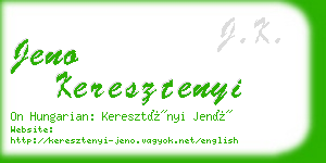 jeno keresztenyi business card